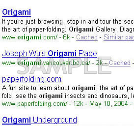Sample Search Results
