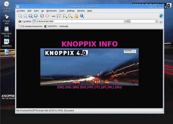 Knoppix Finished Booting Up