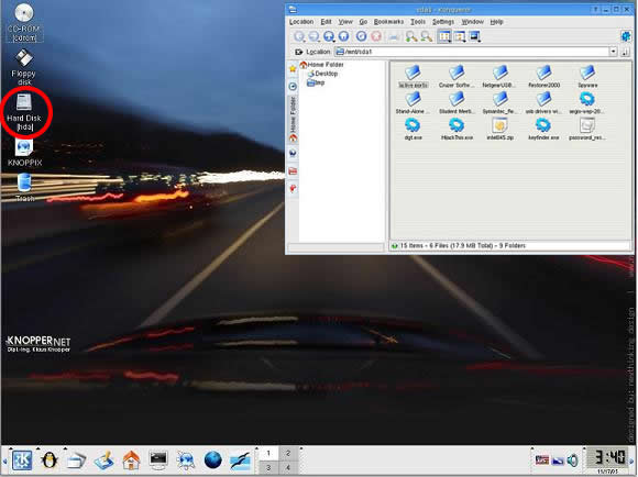 Hard Disk on Desktop
