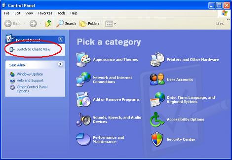 XP Control Panel