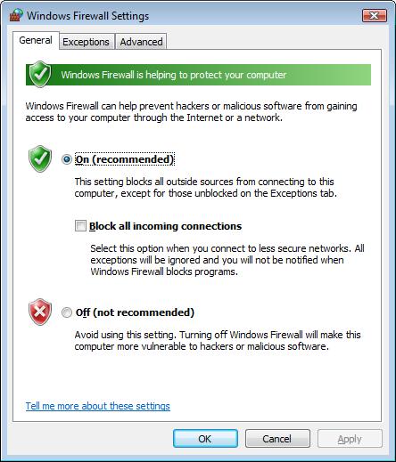 Firewall Settings