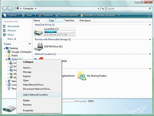 Add Network Location