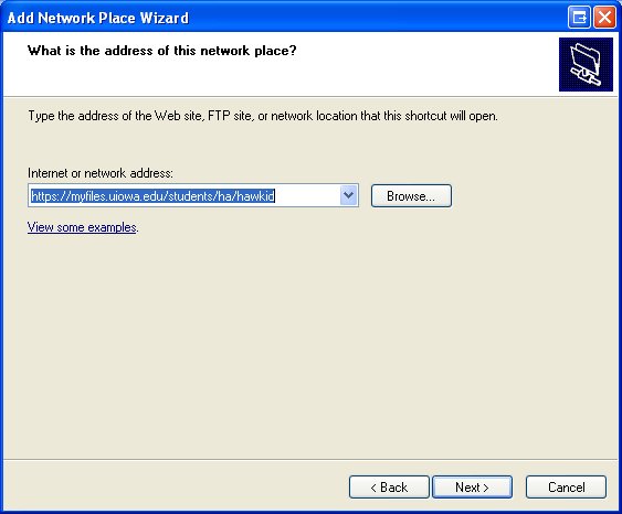 Add Network Places Wizard 3