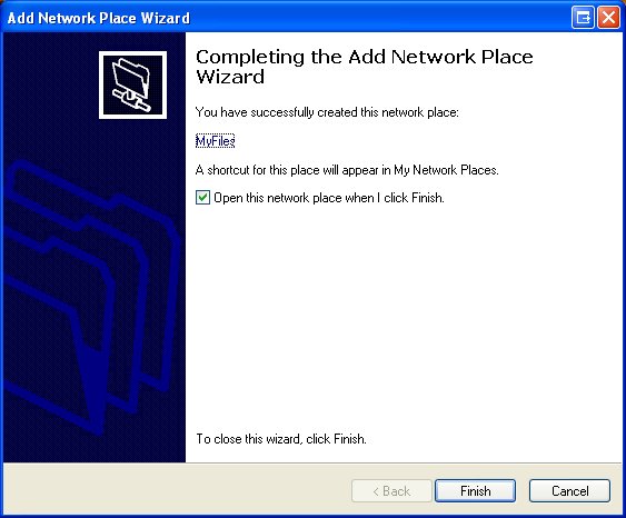 Add Network Places Wizard 5