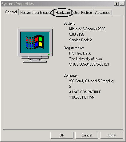 Hardware Tab