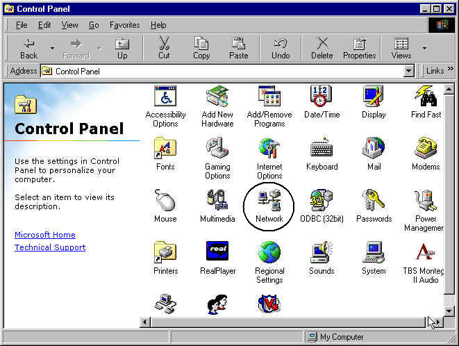 Network Control Panel