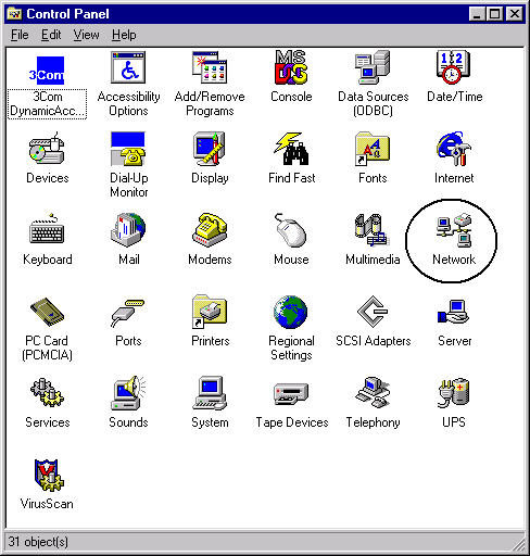 Network Control Panel Icon