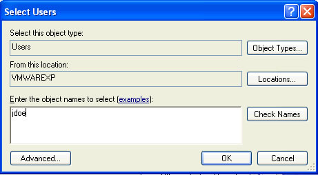 Selecting User Accounts