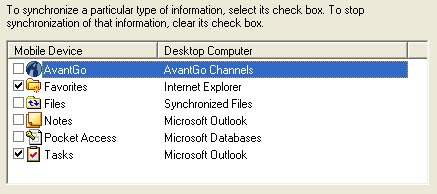 Active Sync Options