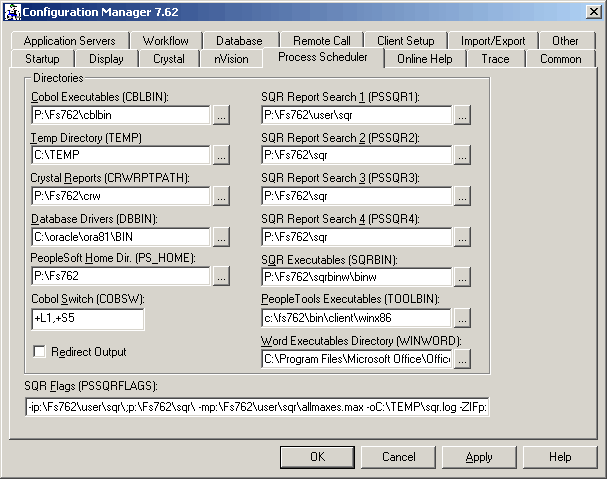 Process Scheduler Tab