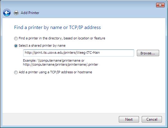 Printer Address