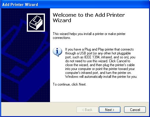 Add Printer Wizard