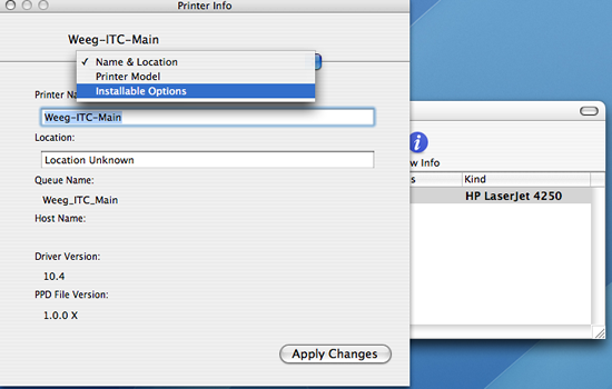Installable Options