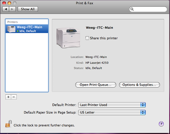 Select Printer