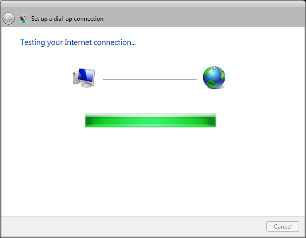 Testing connection