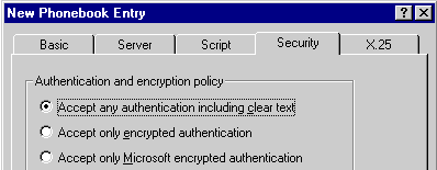 Security Tab
