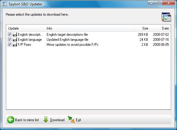 Select a download place