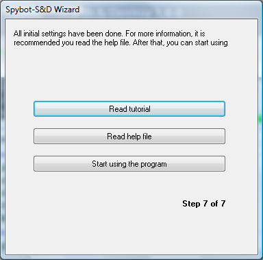 Click Start using the program