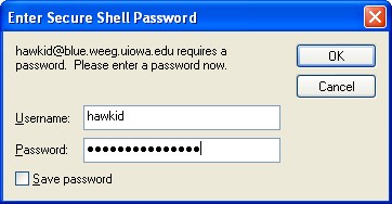 Enter Password screen