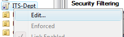 Screen showing ability to right-click and select edit