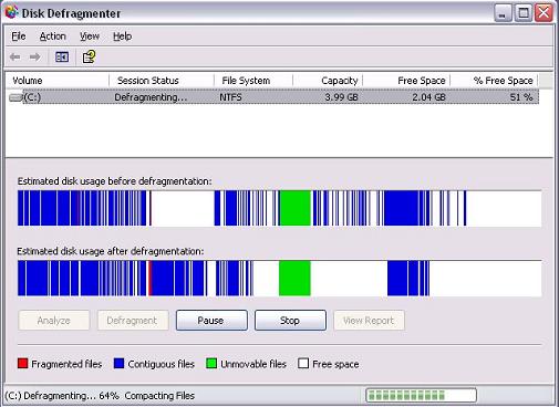 Defragmenting graphic