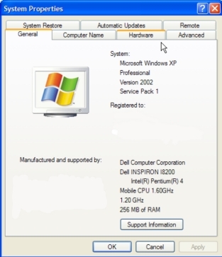Hardware Tab