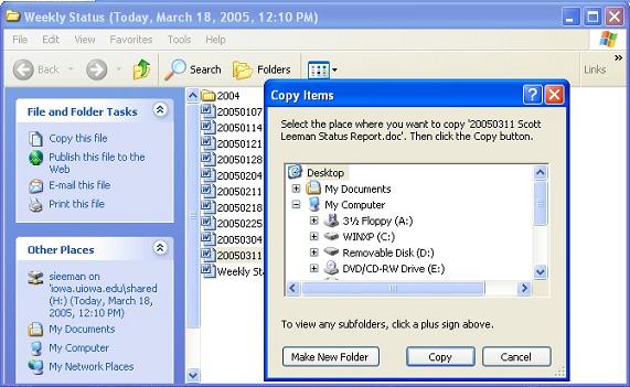 Copy to folder