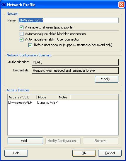 Network Profile