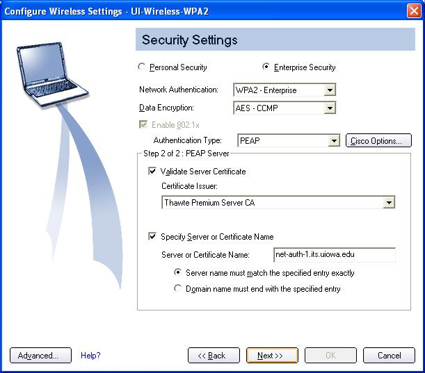 Certificate Settings